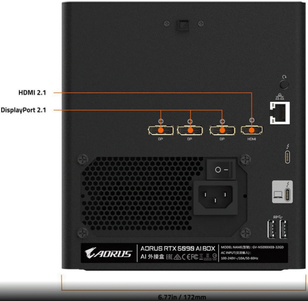 GIGABYTE AORUS GeForce RTX 5090 32GB GDDR7 PCI Ex press 5.0 x16 Graphics Card - Image 2