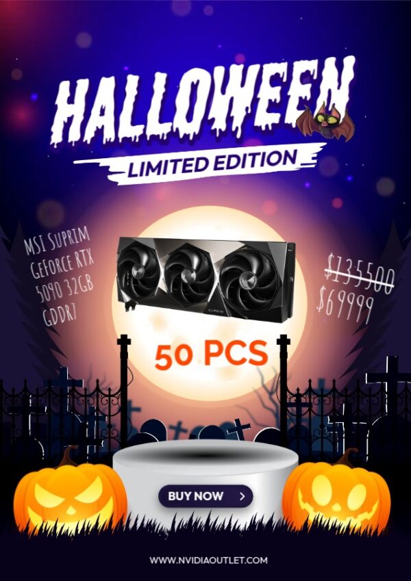 Halloween Promo Pack 50 Pcs MSI Suprim GeForce RTX 5090 32GB GDDR7